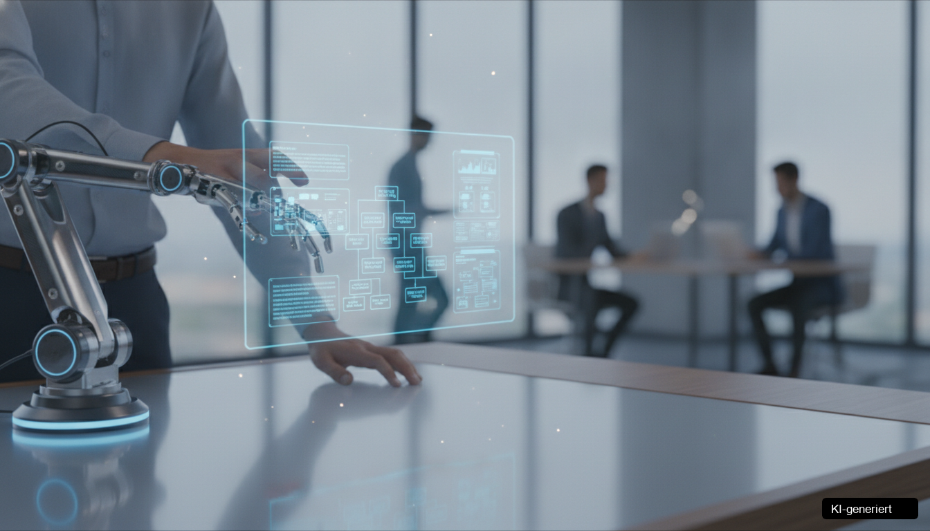 Grafische Darstellung, die zeigt, wie Compliance Automation Produktivität steigert und Risikomanagement optimiert.