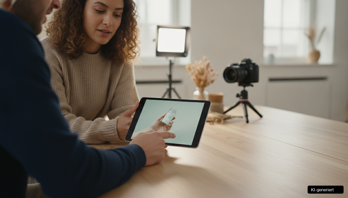 Mitarbeiter eines steirischen Betriebs erstellen authentischen Mitarbeiter-Content Social Media Steiermark mit dem Smartphone