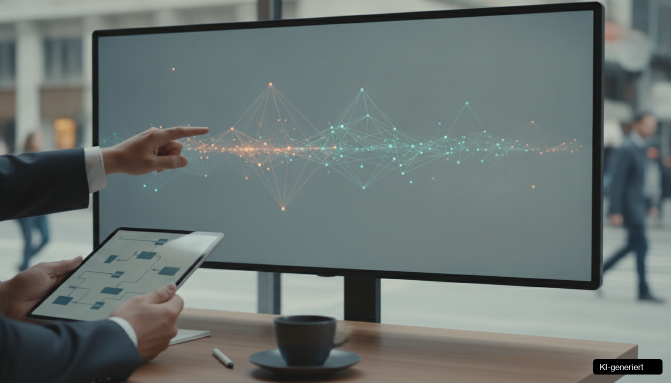 Ein digitales Werbedisplay im öffentlichen Raum zeigt eine ansprechende Programmatic DooH E-Commerce Anzeige.